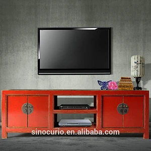 Antique Chinese Red Painted TV stand/cabinet/furniture