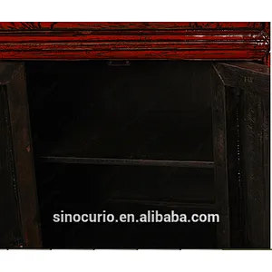 Rustic wood antique furniture sideboard cabinet