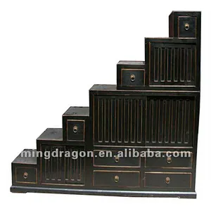 Chinese antique furniture_Black Stair Cabinet_wood_nice