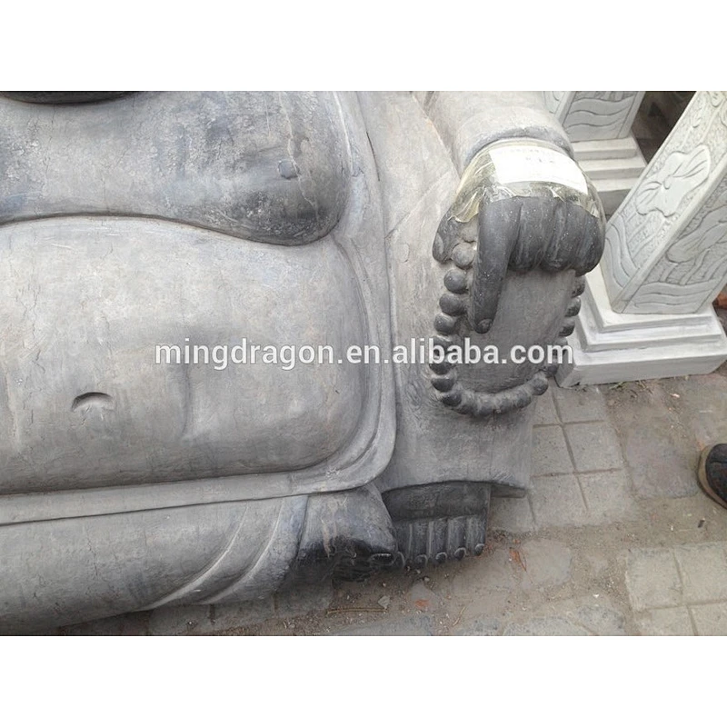 Antique Hand-carved happy stone buddha