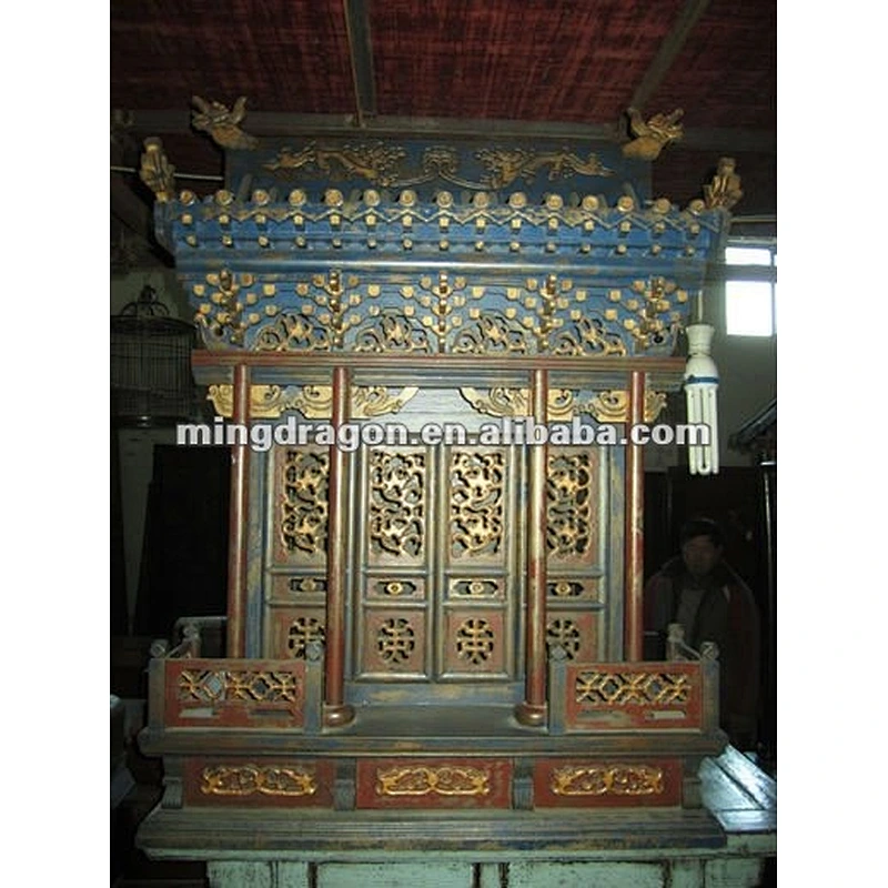 wooden niche for statue of buddha