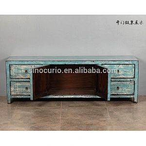 Living room antique cabinet furniture Chinese High glossy Carved TV Cabinet