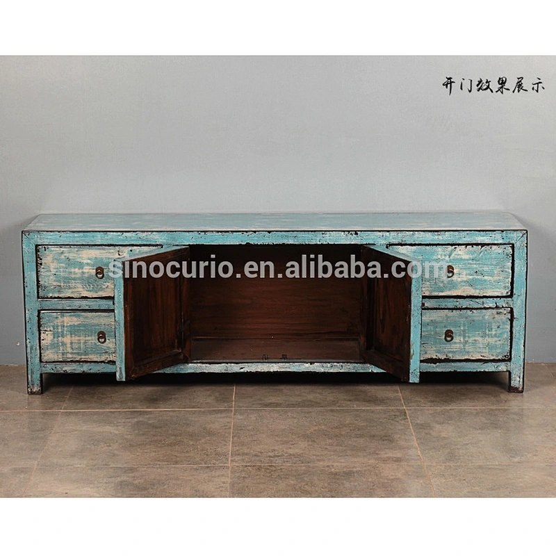 Living room antique cabinet furniture Chinese High glossy Carved TV Cabinet