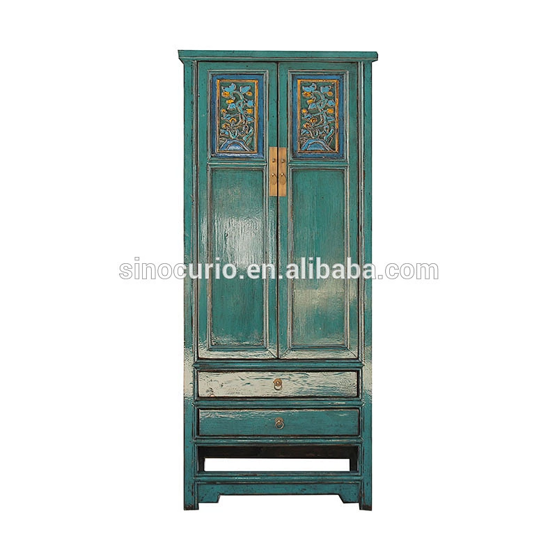 antique ancient cheap Chinese wooden furniture wholesale lacquered cupboard