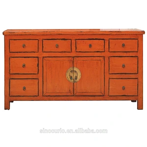 chinese vintage hand painted furniture wooden storage sideboard cabinet