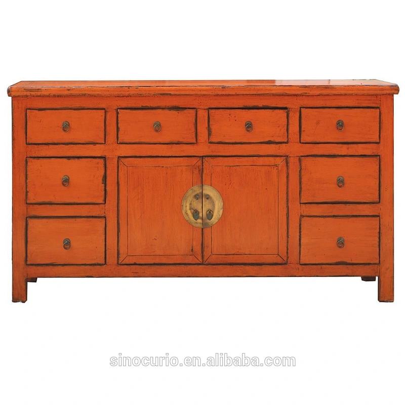 chinese vintage hand painted furniture wooden storage sideboard cabinet