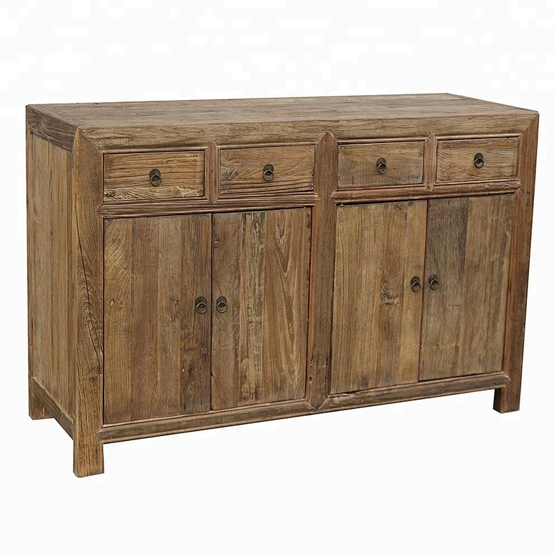 Wholesale Chinese antique rustic reclaimed elm sideboard furniture in Beijing