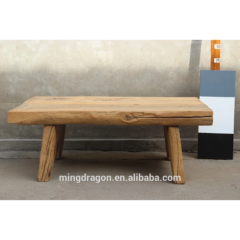 Industrial furniture Antique reclaimed wooden coffee table