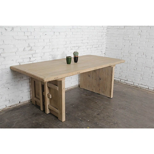Chinese recycle antique vintage reclaimed solid wood natural dining table