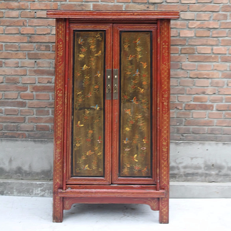 Antique style wood furniture chinese hand painting wardrobes