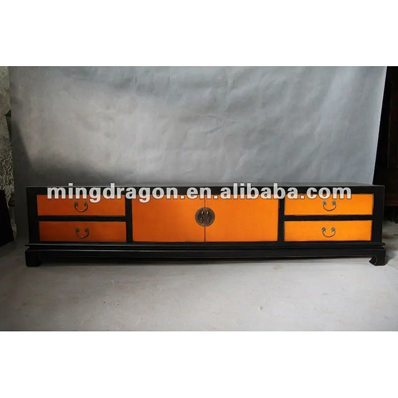 Chinese reproduction colorful TV cabinet