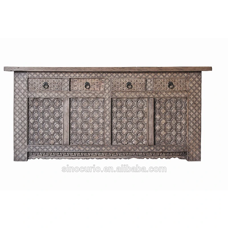 Chinese Antiques Gansu Carved Sideboard Cabinet