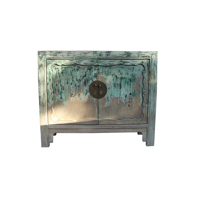 Chinese antique furniture wood nightstand, Beside cabinet.