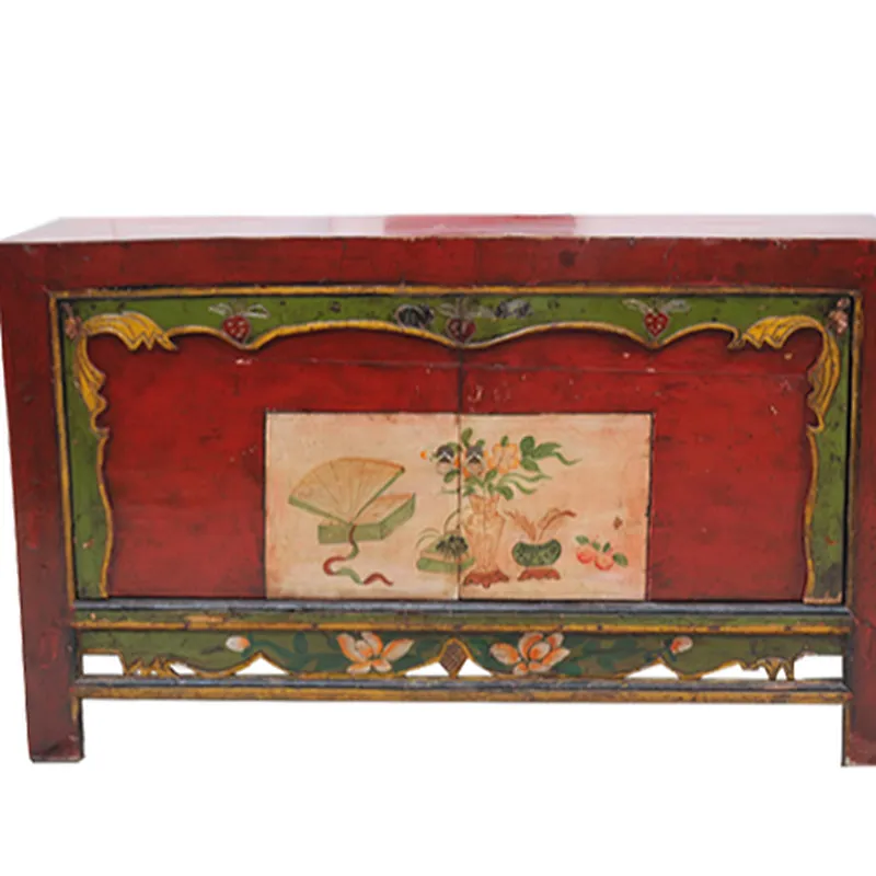 Chinese antique furniture/Mongolia Reproduction cabinet/hand-painting cabinet