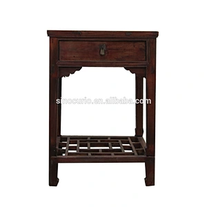 Chinese vintage furniture-Chinese antique flower stand-one drawer tea table