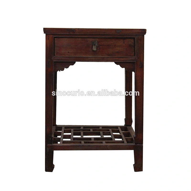 Chinese vintage furniture-Chinese antique flower stand-one drawer tea table