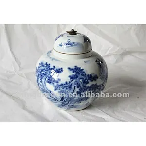 Chinese antique blue& white landscape ceramic porcelain