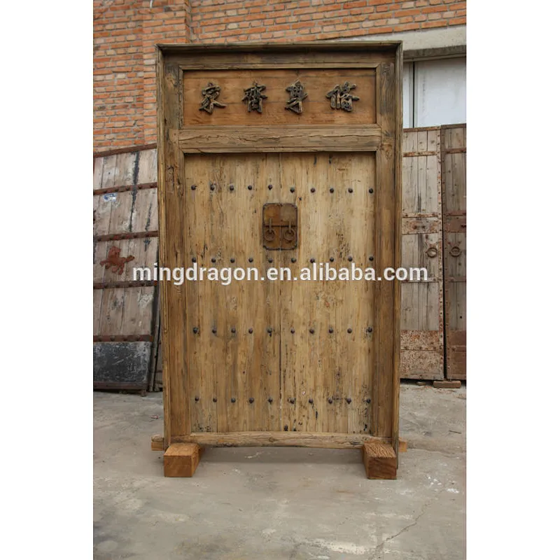 Made in China cheap price antique wooden door for home