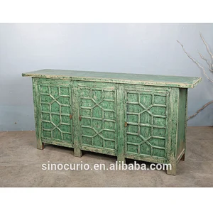 china hot sale antique wooden hand painted side cabinet
