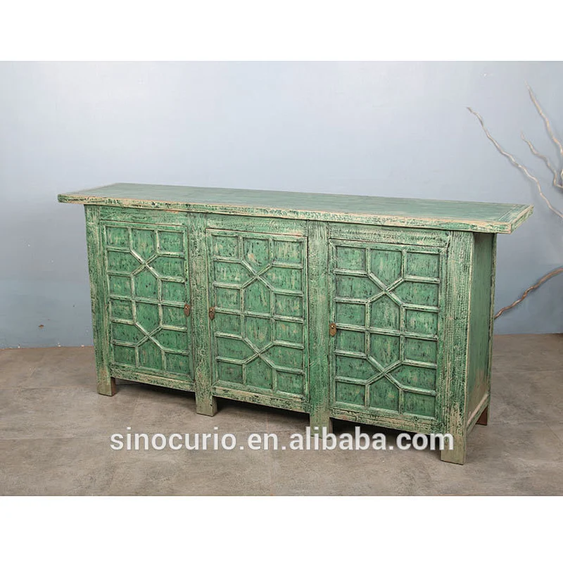 china hot sale antique wooden hand painted side cabinet