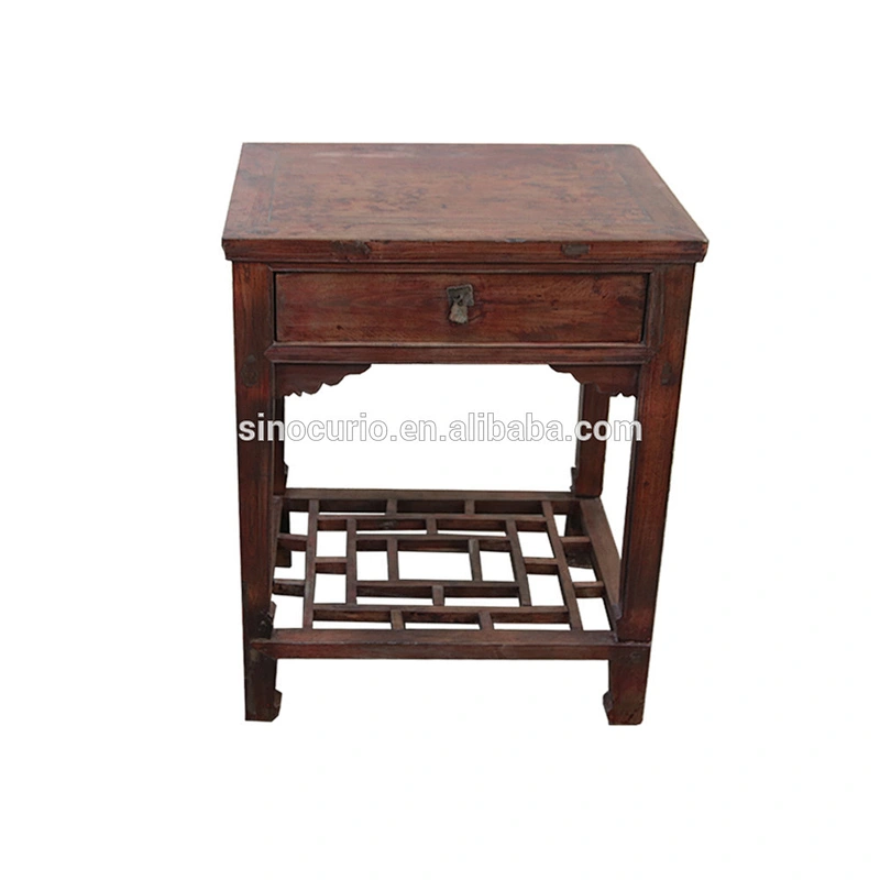 Chinese vintage furniture-Chinese antique flower stand-one drawer tea table