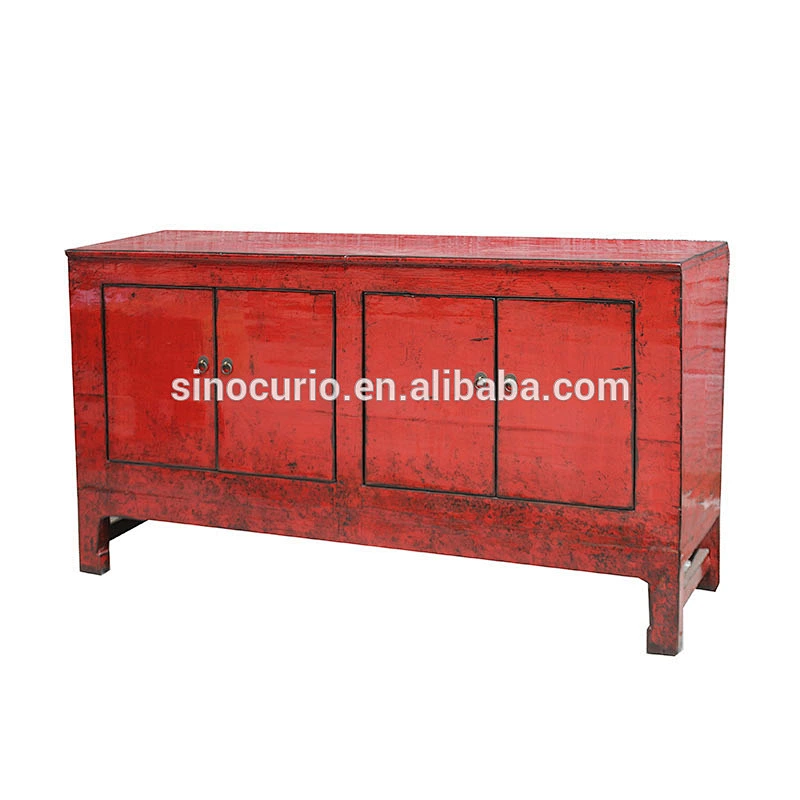 Asian red Chinese sideboard furniture classic sideboards media cabinet