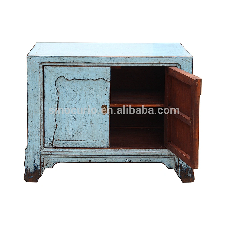 asian antique hot sale two door solid wood living room cabinet