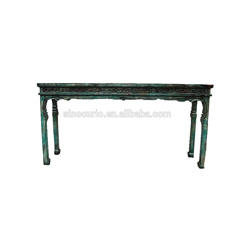 Chinese antique reproduction furniture-lacquer finish vintage console table