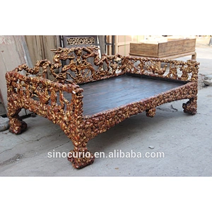 Chinese Antique hand carved classic solid wooden beds
