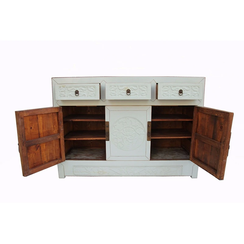 Wooden carving kitchen cabinet, chinese antique furniture for sale.