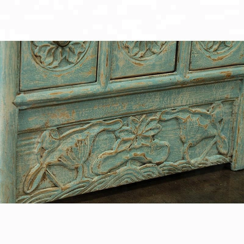 Chinese Ming style reproduction solid wood carving computer writing desk for wholesale
