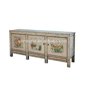 Chinese antique reproduction furniture wholesale unfinished painted antique sideboards wood cabinets
