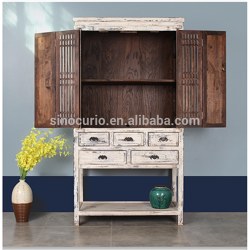 Chinese Antique Furniture Wedding Cabinet Wardrobe bookcase