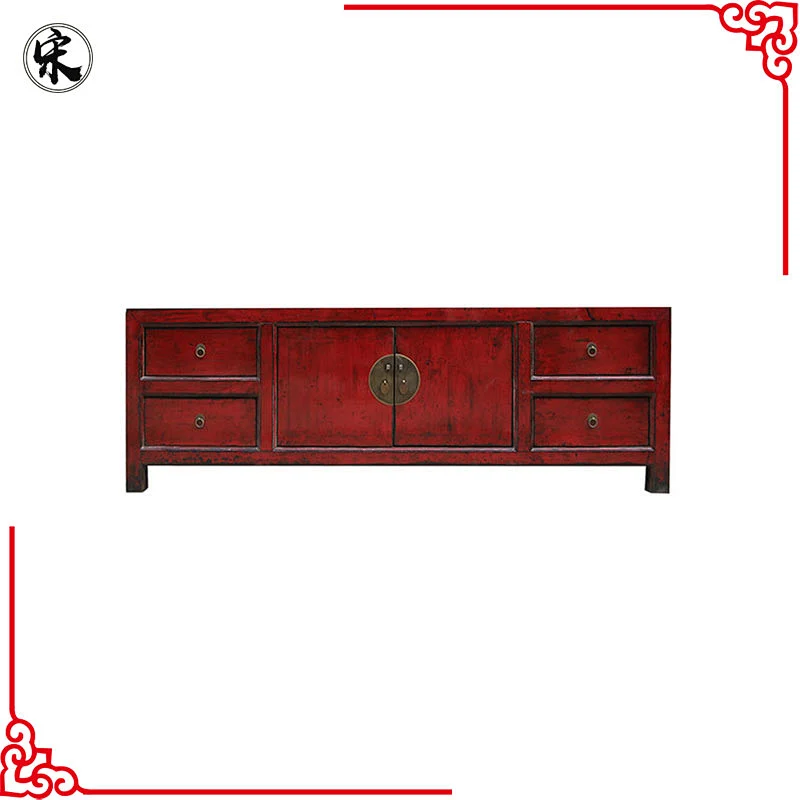 hot sell design antique old wooden TV console stands cabinet