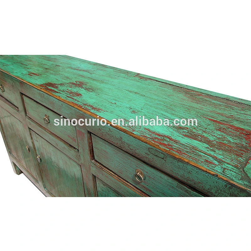 Oriental antique Chinese vintage high gloss lacquer distressed handmade furniture