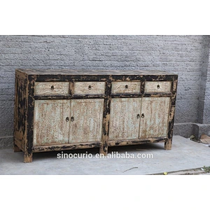 Asian Antique Sideboard Home Furniture Buffets Wooden Chest Solid Reclaimed Wood Buffet