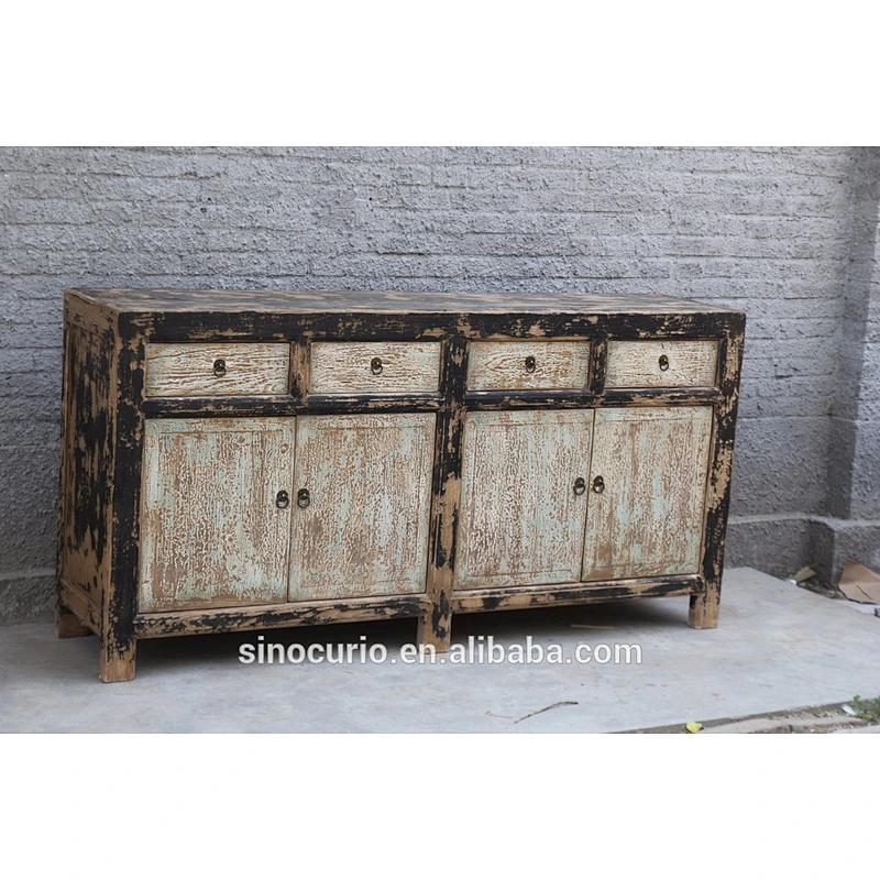 Asian Antique Sideboard Home Furniture Buffets Wooden Chest Solid Reclaimed Wood Buffet