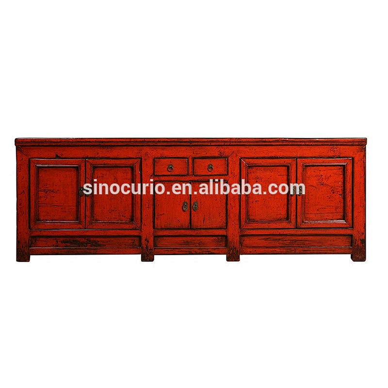 Chinese antique furniture television stand living room new model tv cabinet with showcase
