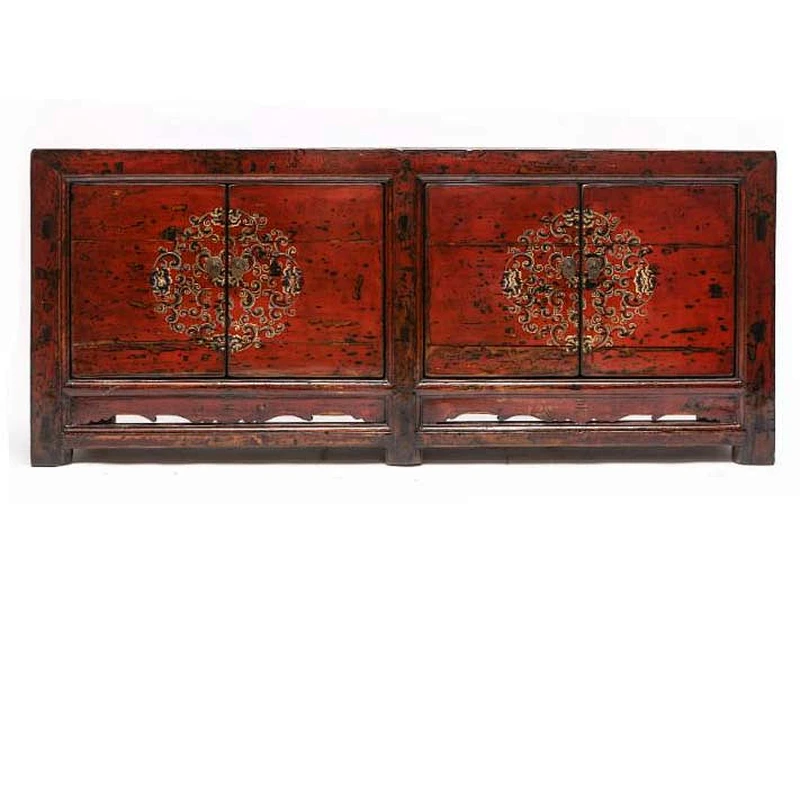 chinese classic painting distressed antique furniture