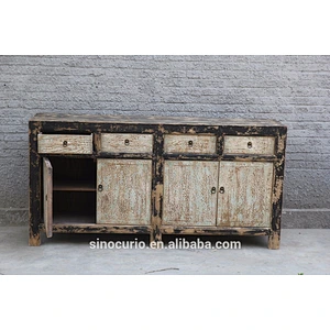 Asian Antique Sideboard Home Furniture Buffets Wooden Chest Solid Reclaimed Wood Buffet