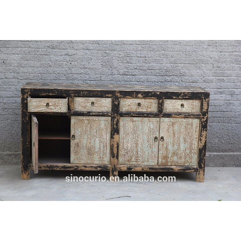 Asian Antique Sideboard Home Furniture Buffets Wooden Chest Solid Reclaimed Wood Buffet