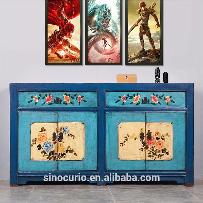 beijing antique reproduction furniture wholesale & asian furniture & painted console cabinets