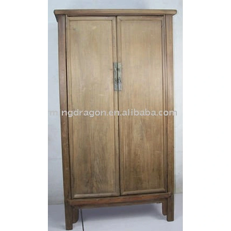 Antique Chinese Natural Wood Large Wardrobe