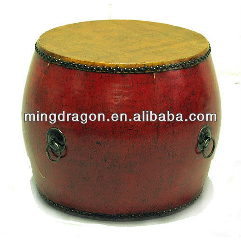 Chinese antique red drum coffee table
