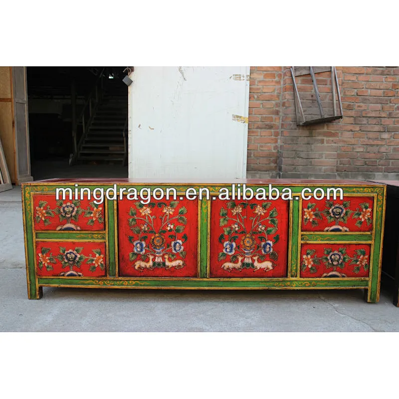 Chinese Antique Reproduction Furniture/Tibetan TV cabinet/Antique living roon cabinet