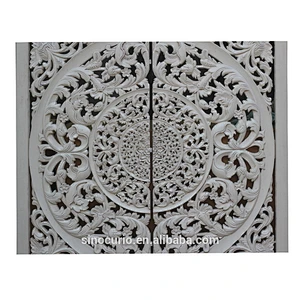 Decorative antiques wood carved wall art screen panels interior wall panels
