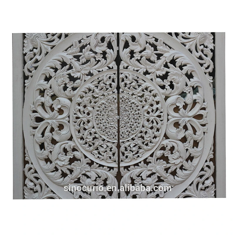 Decorative antiques wood carved wall art screen panels interior wall panels