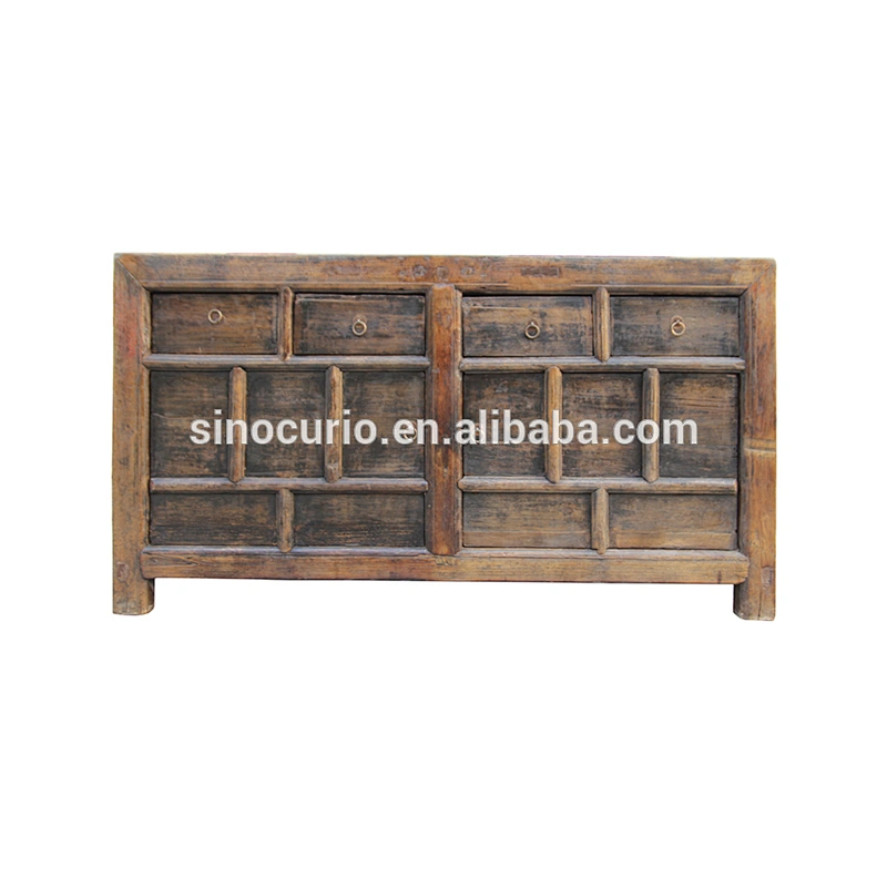 chinese antique living room furniture reclaimed elm wood sideboard cabinet