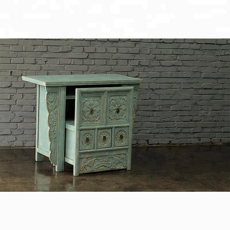 Chinese Ming style reproduction solid wood carving computer writing desk for wholesale