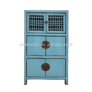 Antique furniture hand carved wooden clothes cabinet